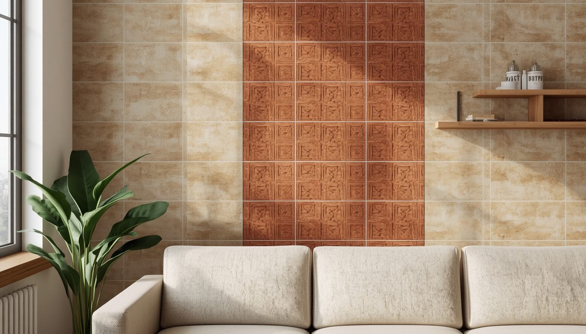 Mur d’accent en carreaux muraux adhésifs